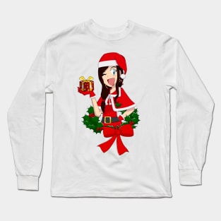 SantaChan w/ Gift Long Sleeve T-Shirt